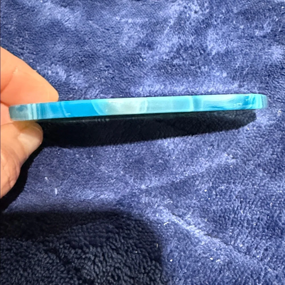 Blue Banded Agate Pendant Slice - Picture 4 of 6
